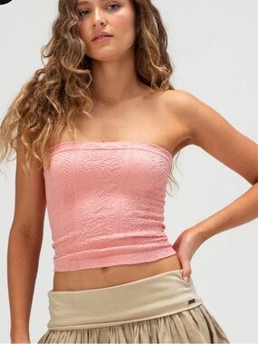 BDG Pink Textured Tube Top